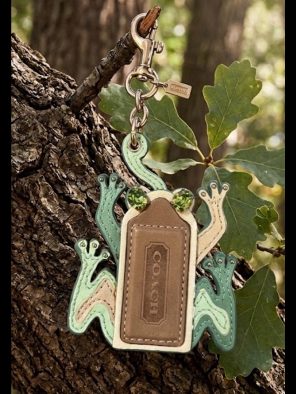 Coach Jeweled Leather Hangtag Frog Charm, 2008 Style: (#92437) *EXTREMELY RARE* - Picture 4 of 4